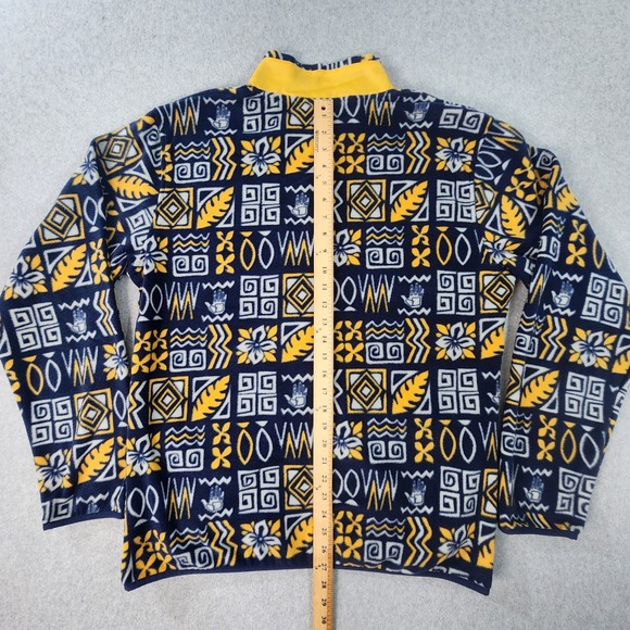 Body Glove Full-Zip Fleece Jacket Mens Size‎ Large Blue Yellow Pocket Sweatshirt - Picture 9 of 16